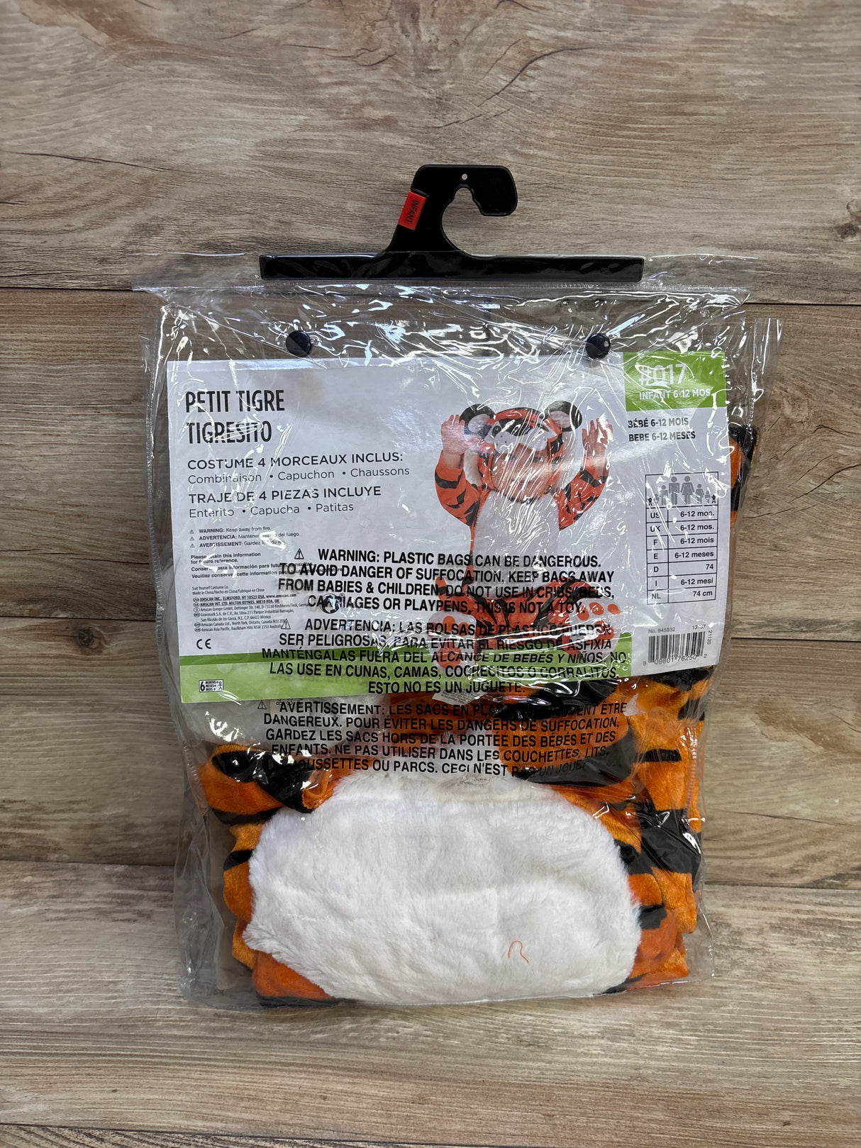 Suit Yourself Tiny Tiger Costume Orange sz 6-12m - Me n Mommy To Be