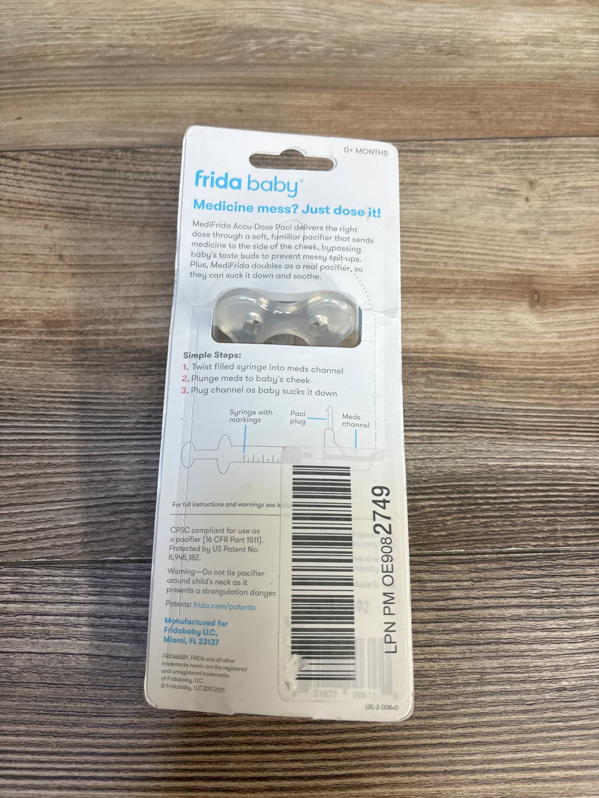 NEW Frida Baby MediFrida Accu-Dose Pacifier Medicine Dispenser