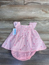 NEW Just One You Bunny Print Bodysuit Dress Pink sz 6m