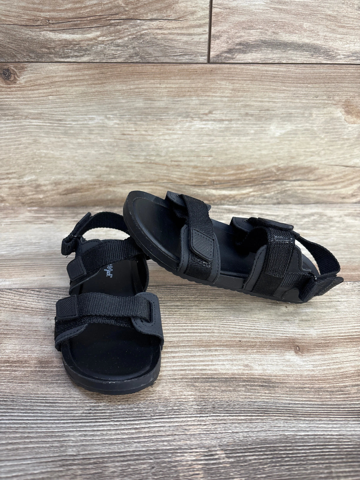 Cat & Jack Cedric Footbed Sandals Black sz 12c