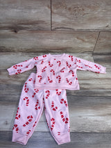 Just One You 2pc Candy Cane Shirt & Pants Set Pink sz 12m