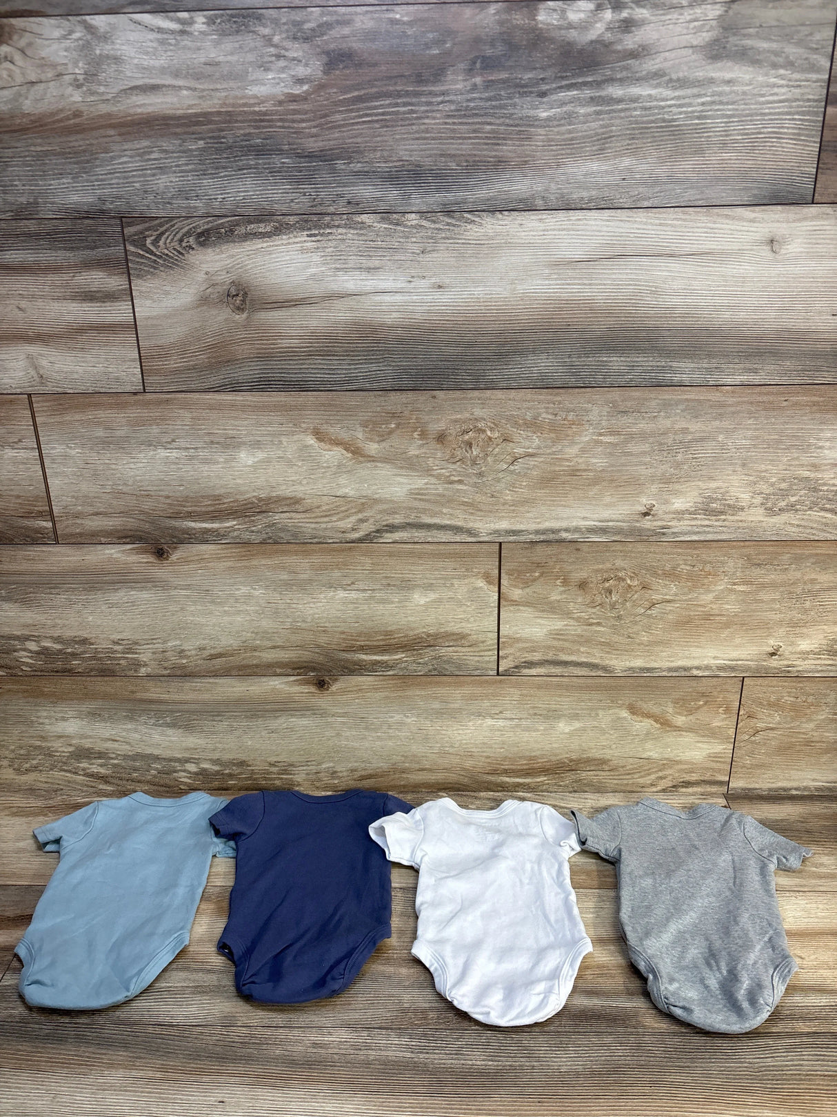 Goobie Baby 4pk Side Snap Bodysuit Set Grey sz 3-6m