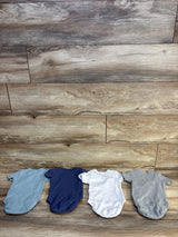 Goobie Baby 4pk Side Snap Bodysuit Set Grey sz 3-6m