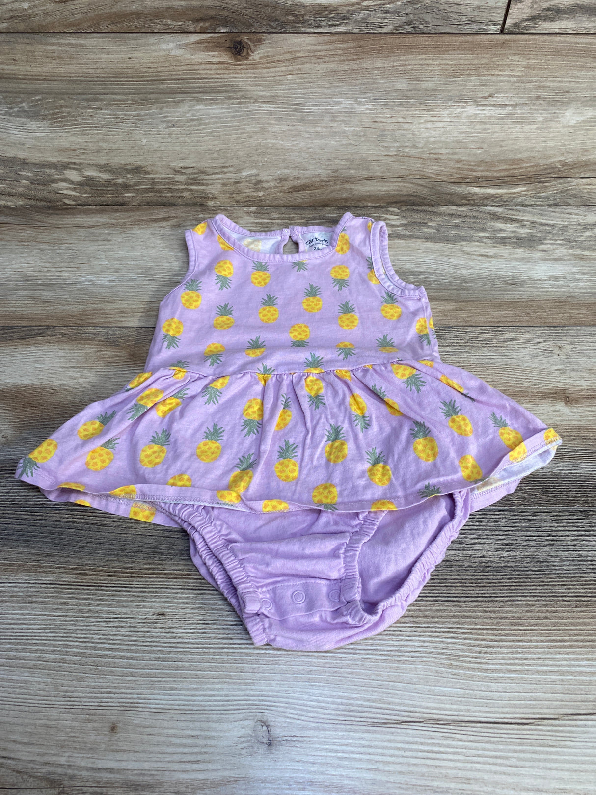 Just One You Pineapple Tank Romper Purple sz 24m