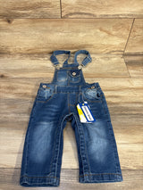 NEW Kidscool Space Slim Denim Dungaree Overalls Blue sz 6-12m