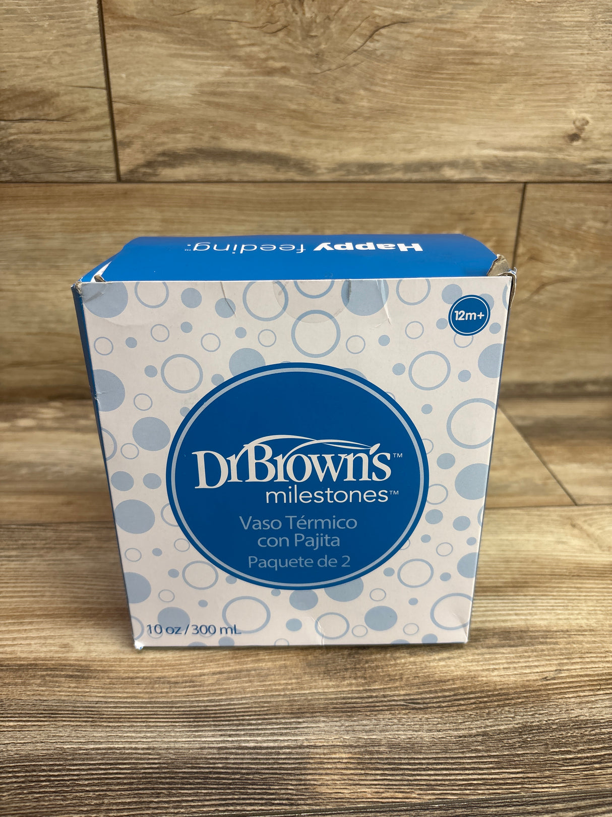 NEW Dr. Brown's 2Pk 10 fl oz Insulated Straw Cup, Blue