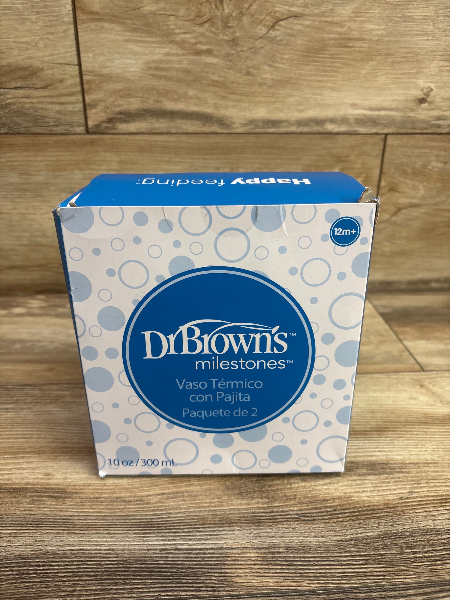 NEW Dr. Brown's 2Pk 10 fl oz Insulated Straw Cup, Blue