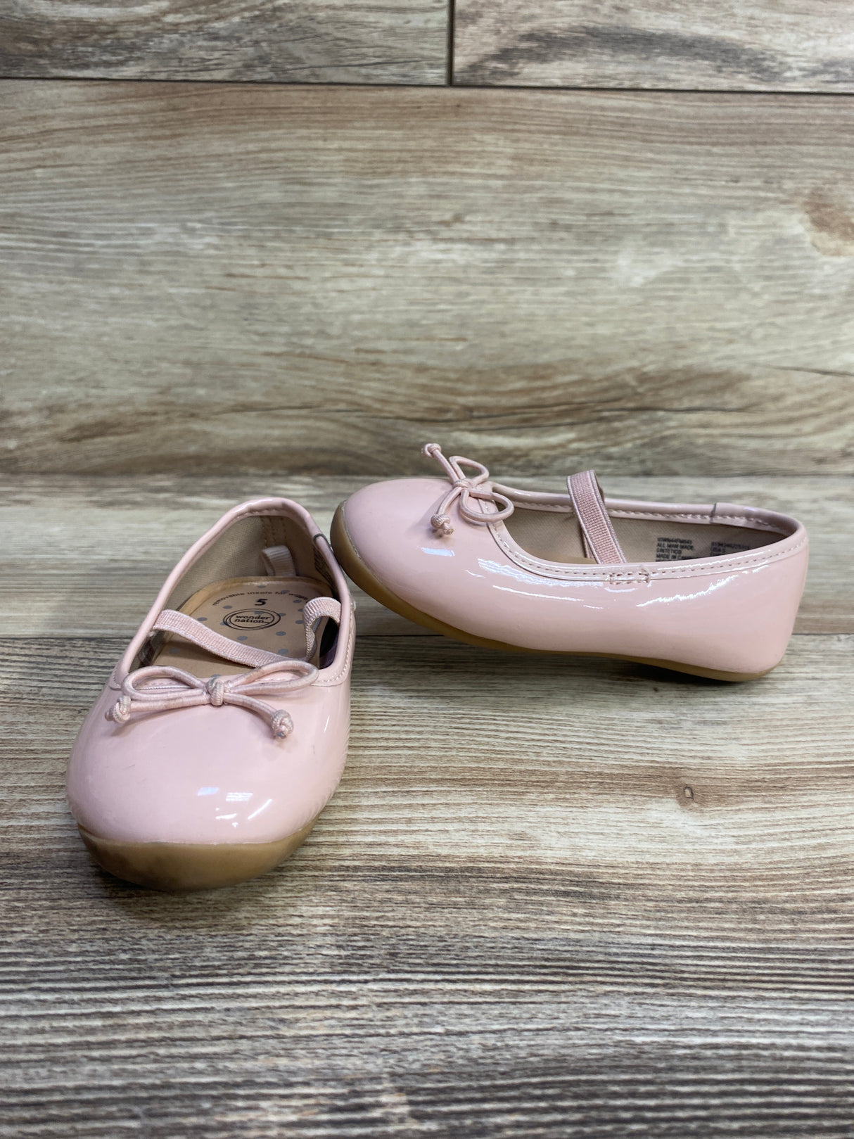 Wonder Nation Bow Ballet Flats Pink sz 5c