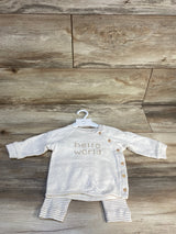 NEW H&M 3pc Hello World Shirt Set Taupe sz 3m