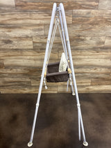 G TALECO GEAR Wooden Toddler Swing with Cushion, Grey