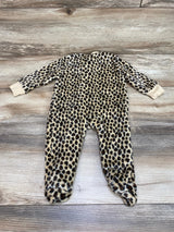 Hudson Baby Leopard Print Blanket Sleeper Brown sz 0-3m