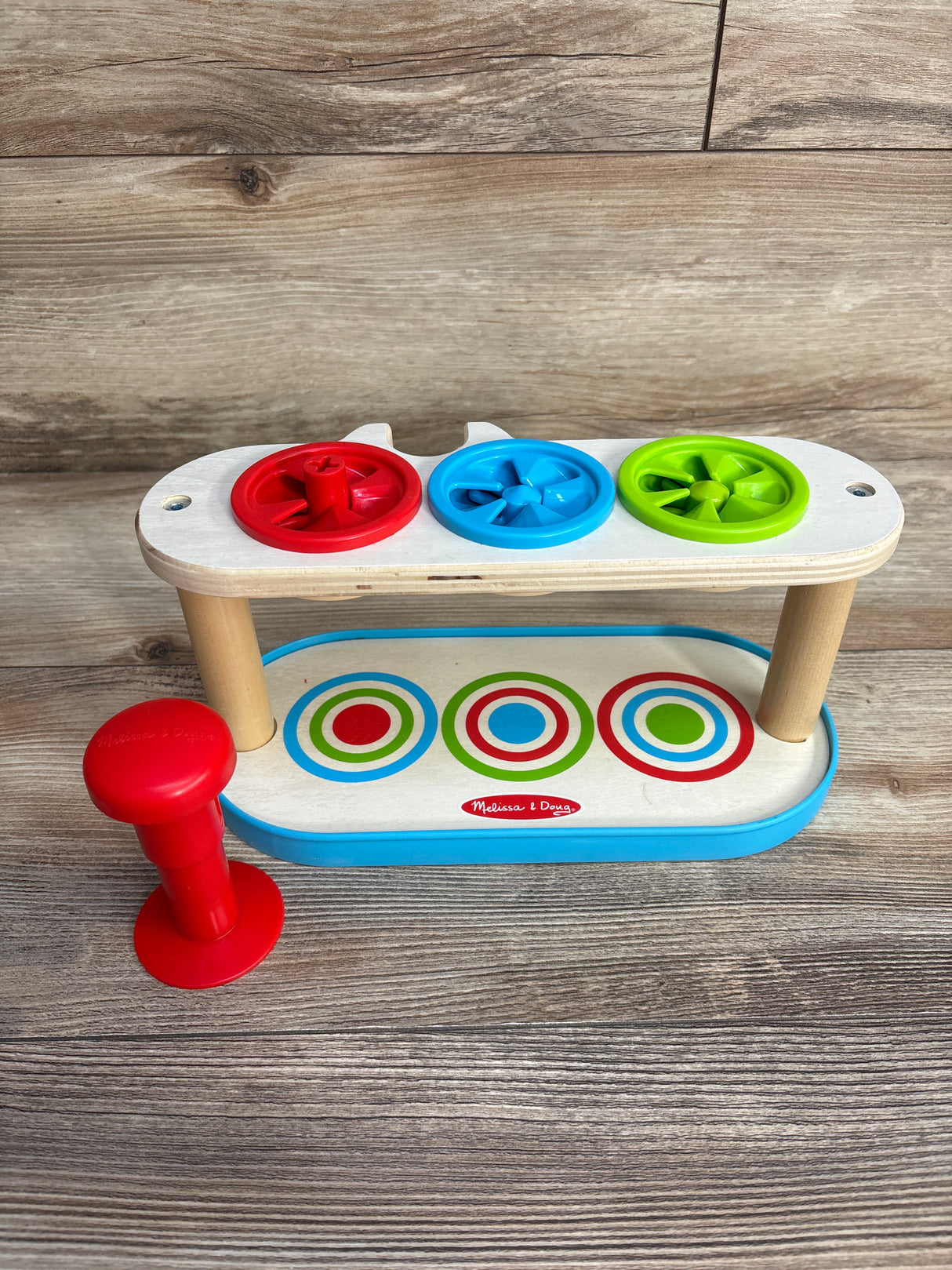 Melissa & Doug Match & Push Spinning Tops