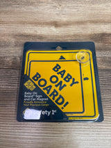 NEW Safety 1st Baby On Board Sign And Car Magnet