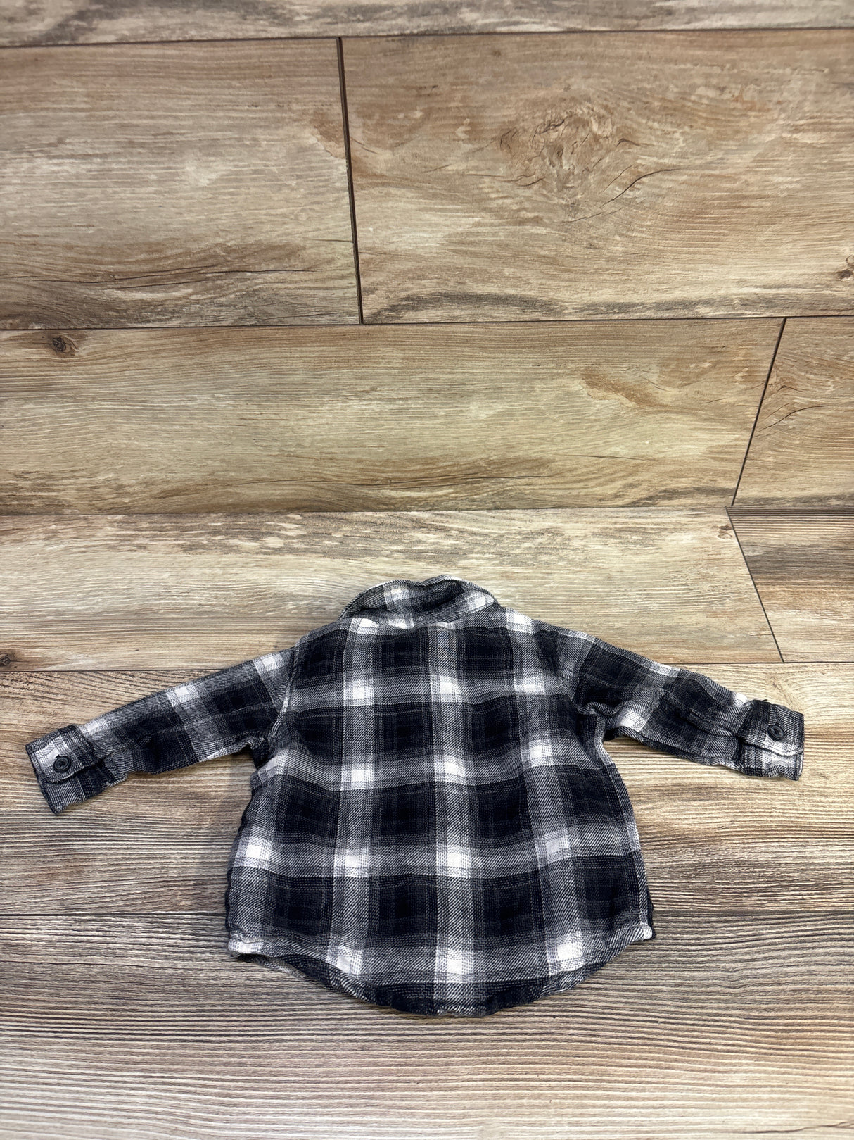 Old Navy Button Up Flannel Grey sz 3-6m