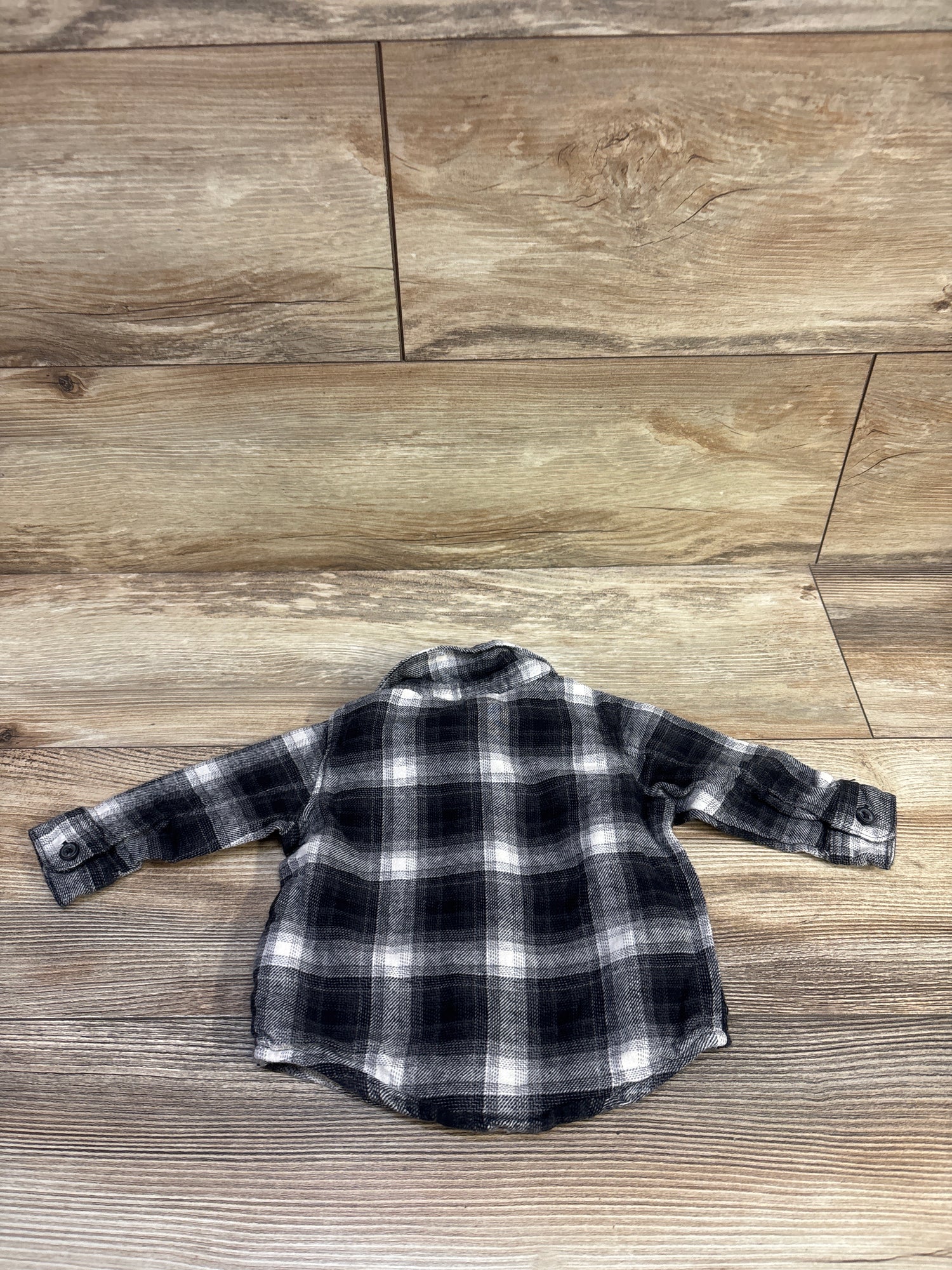 Old Navy Button Up Flannel Grey sz 3-6m