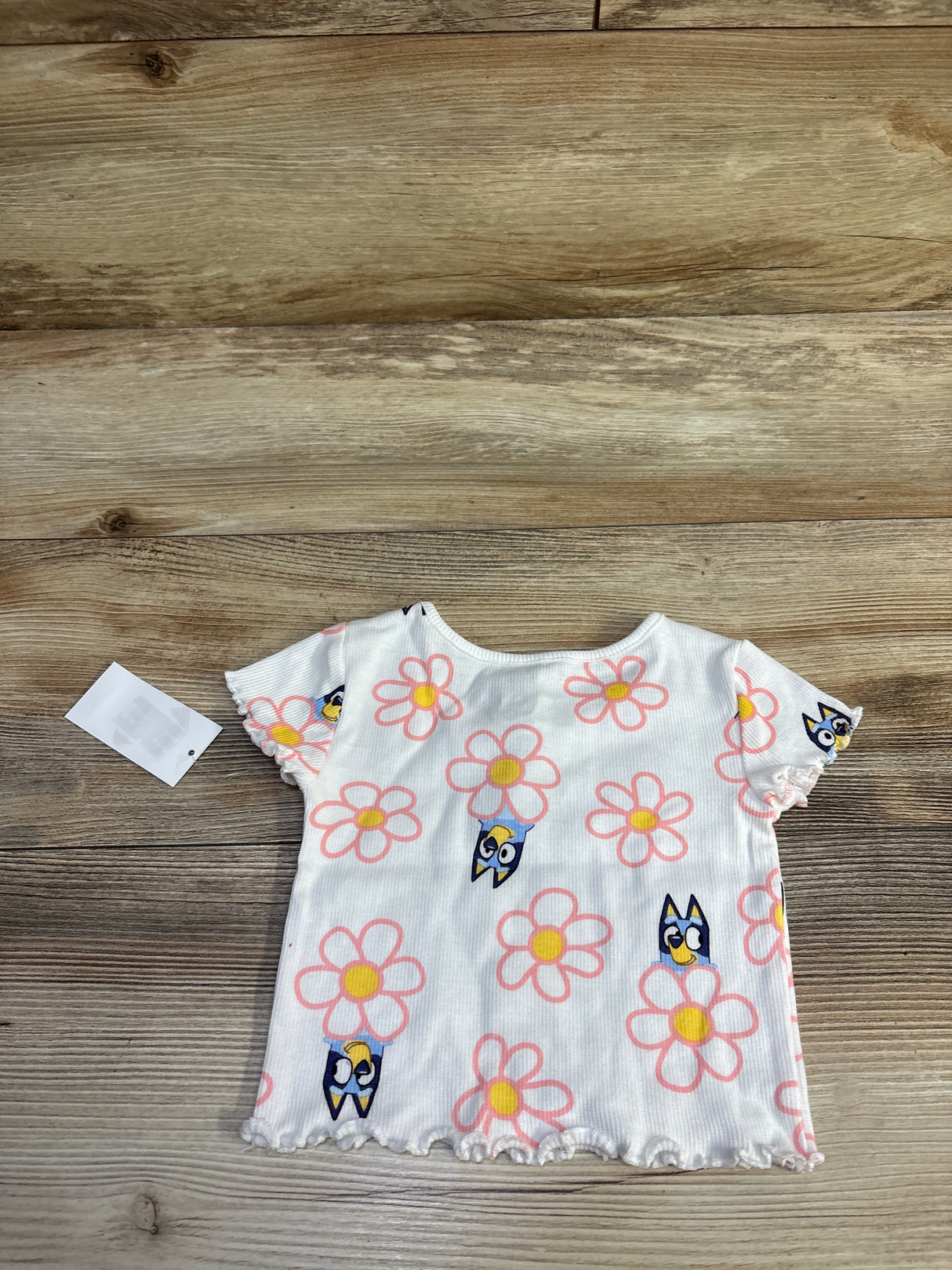 NEW Bluey Ribbed Floral Shirt White sz 12m