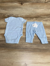 Just One You 2pc Every Bunny Loves Me Bodysuit & Pants Blue sz 3m