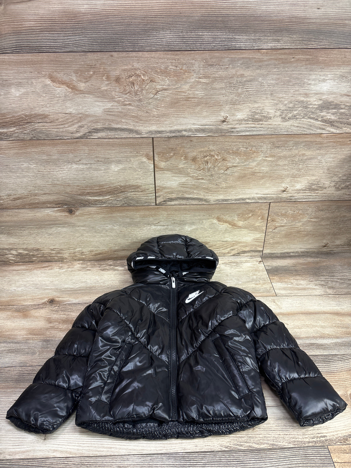 Nike Hooded Puffer Jacket Black sz 3T