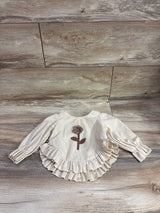 Shein Long Sleeve Ribbed Shirt Beige sz 9-12m