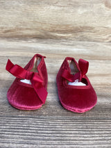 NWOT H&M Velvet Bow Soft Sole Shoes Red sz 0/1c