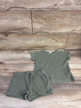 Cat & Jack 2pc Waffle Knit Shirt & Shorts Set Green sz 18m