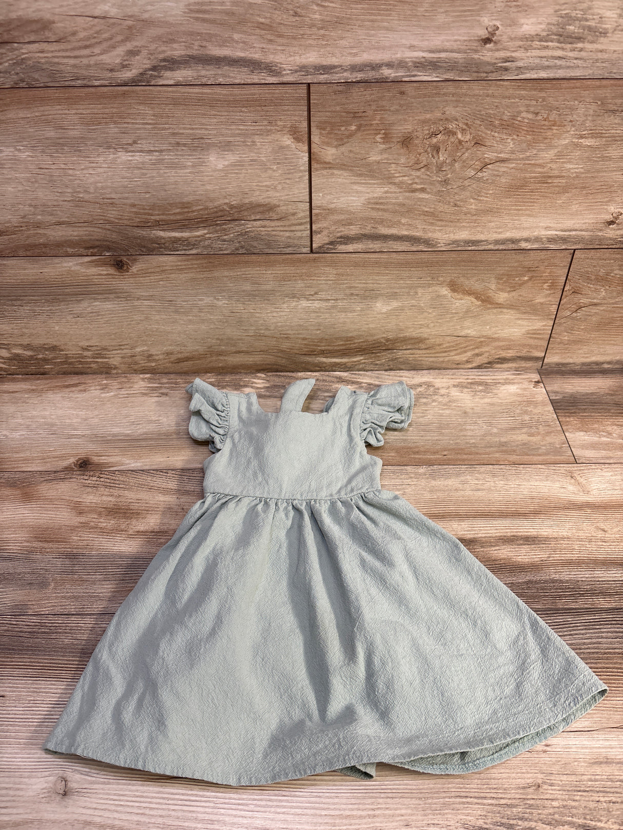 Flutter Sleeve Dress Green sz 2-3T