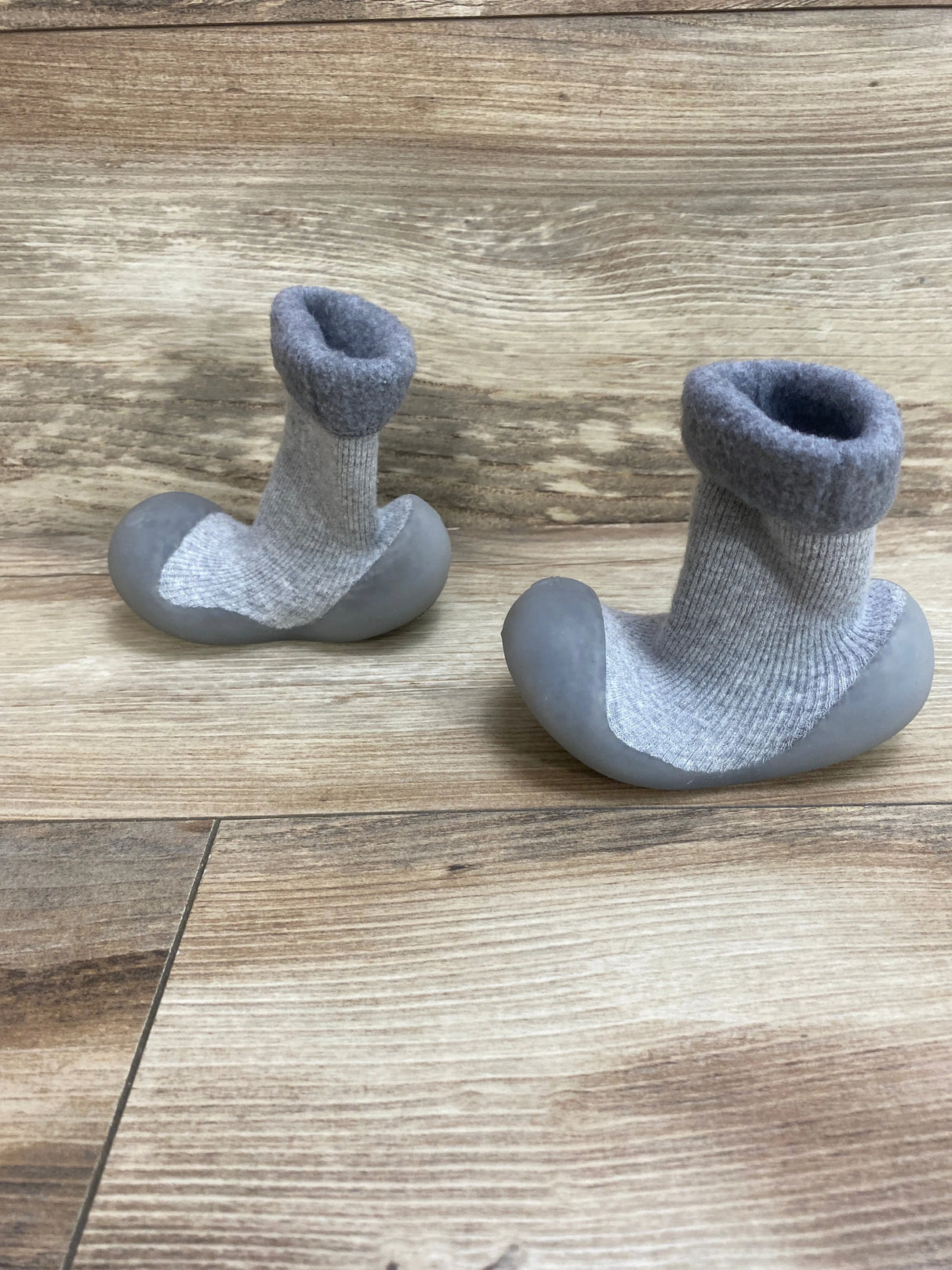 Baby Non-Slip Elastic Sock Slippers Grey Sz 4c/5c