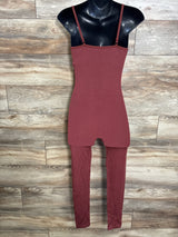 Hatch Body Rib Maternity Unitard Jumpsuit Cinnamon sz Small