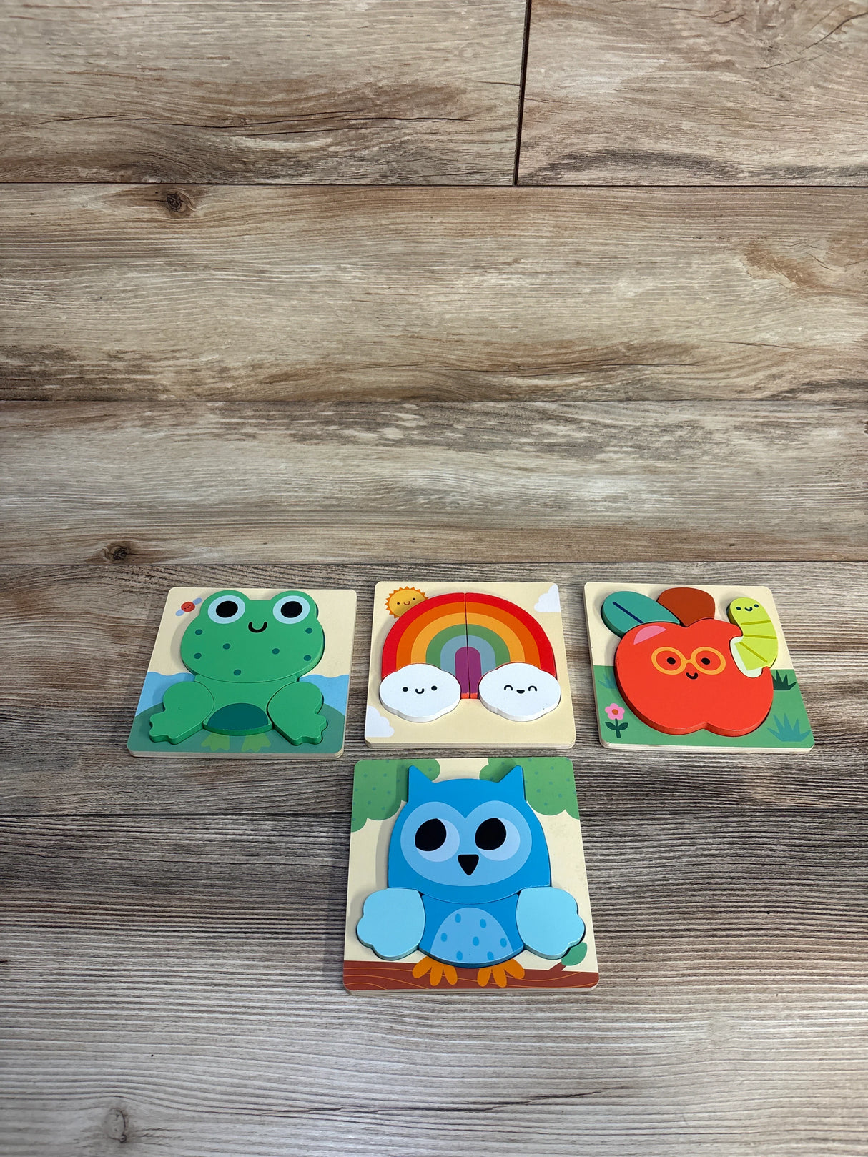 Gigglescapes Wooden Chunky Puzzle 4pk