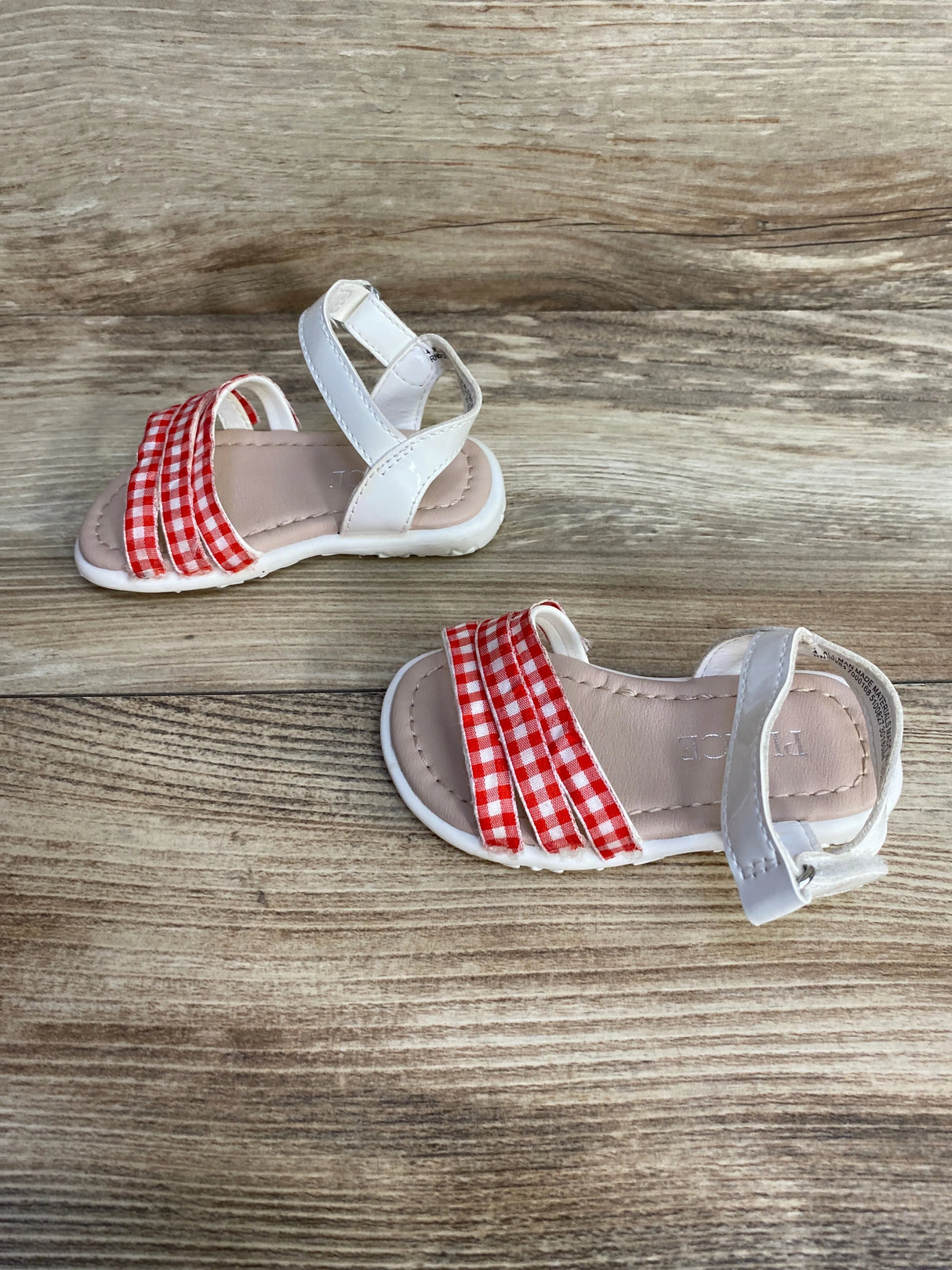 Handcrafted Children's Place Gingham Strappy Sandals sz 4c