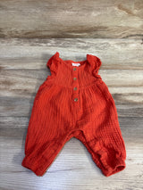 Cat & Jack Gauze Button Jumpsuit Orange sz Newborn