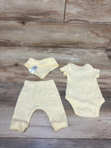 Disney Baby 3pc Winnie The Pooh Bodysuit, Pants, & Bib Set Yellow sz Newborn