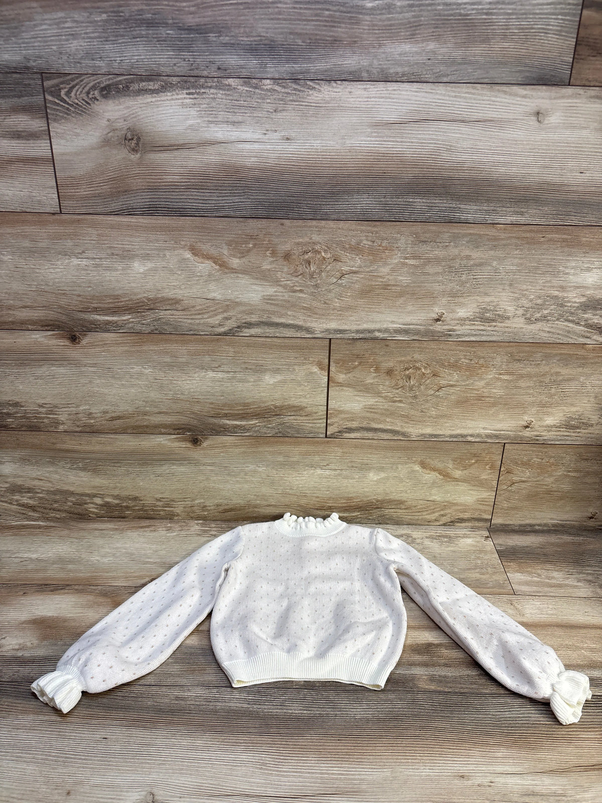 Janie & Jack Sparkle Dot Sweater Ivory sz 4T