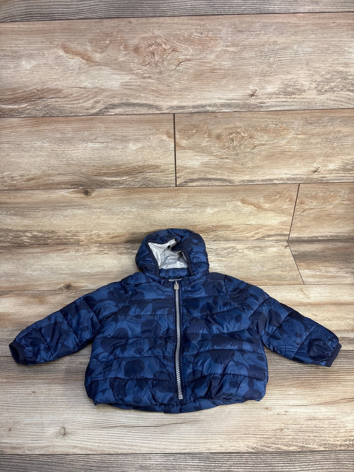 Baby Gap x Disney Mickey Mouse Puffer Jacket Blue sz 18-24m