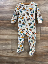 Kids Headquarters Animal Print Blanket Sleeper Ivory sz 18m