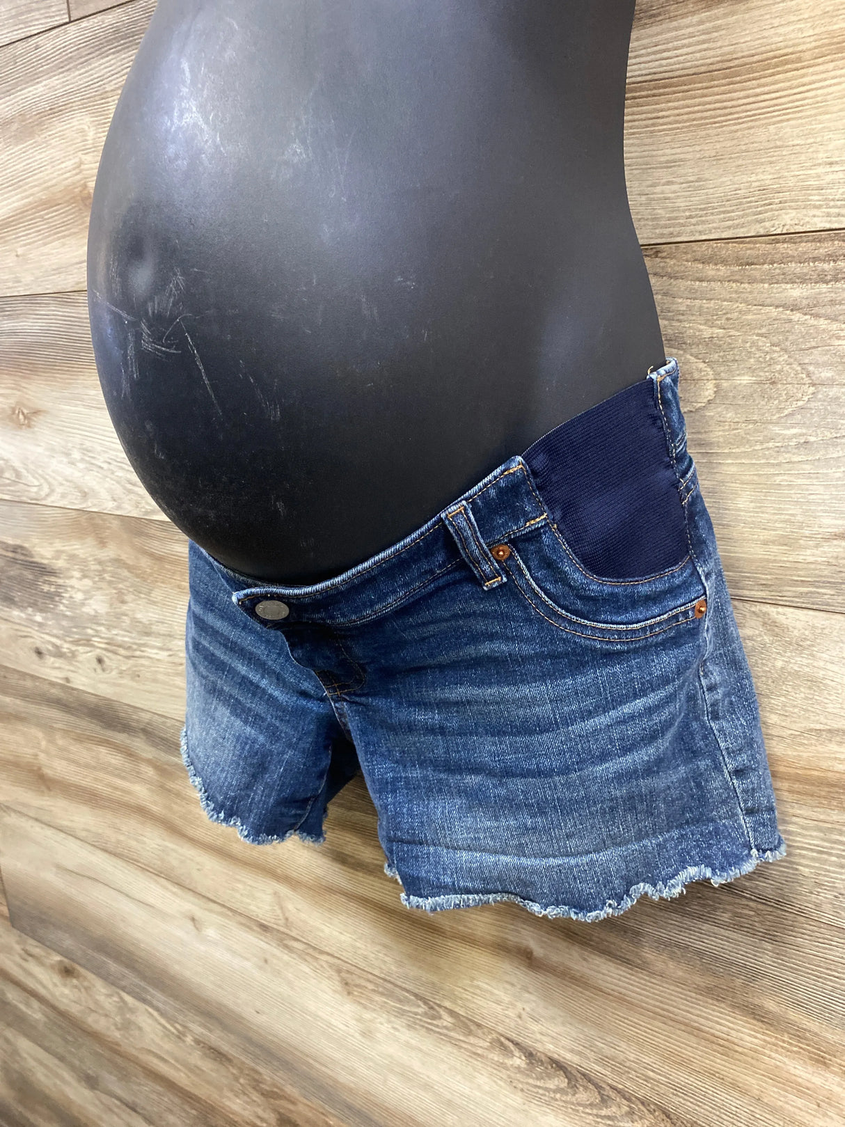 Gap Maternity Inset Panel Denim Shorts Blue sz 25/XS