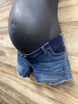 Gap Maternity Inset Panel Denim Shorts Blue sz 25/XS