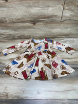 Long Sleeve Cowgirl Dress Beige sz 12-18m