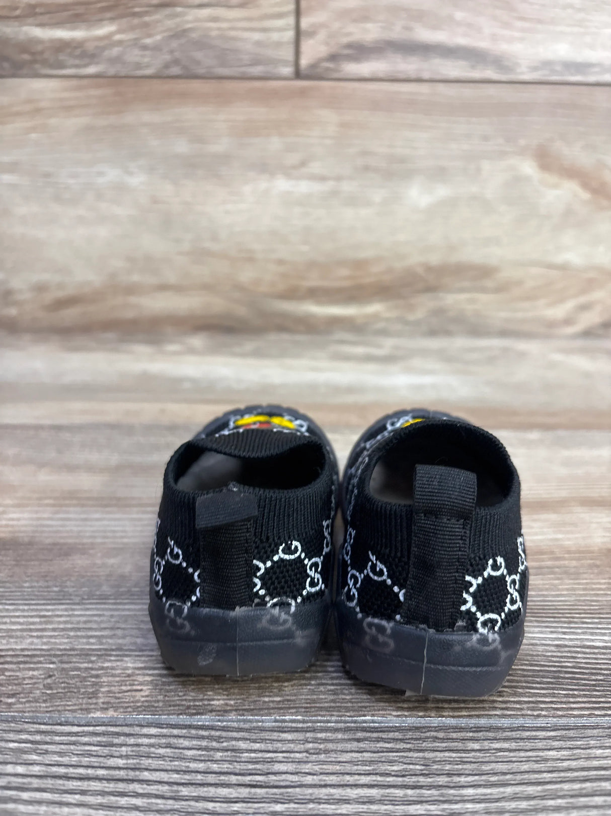 Faux Gucci Mickey Mouse Sock Shoes Black sz 2/3c