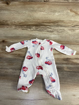 Carter's Fire Truck Sleeper White sz Preemie