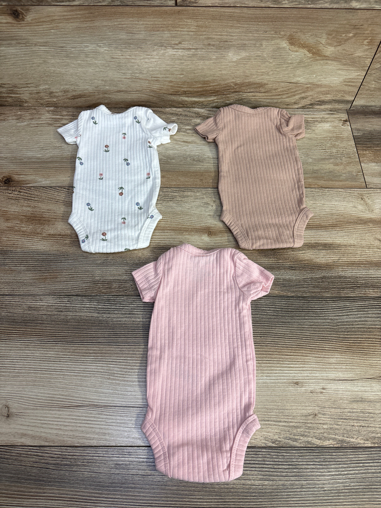 Just One You 3pk Ribbed Bodysuit White sz Preemie