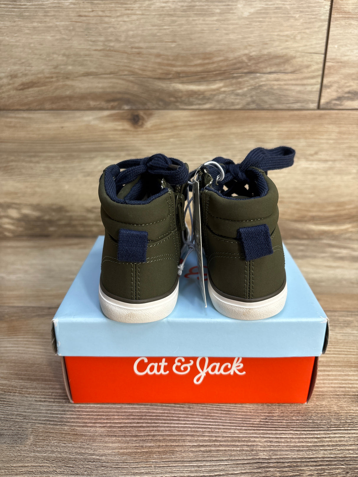 NEW Cat & Jack Cayden High Top Sneakers, Green sz 8c