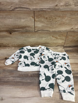 Disney Baby 2pc Mickey Mouse Pullover Sweatshirt & Joggers Set White sz 18m