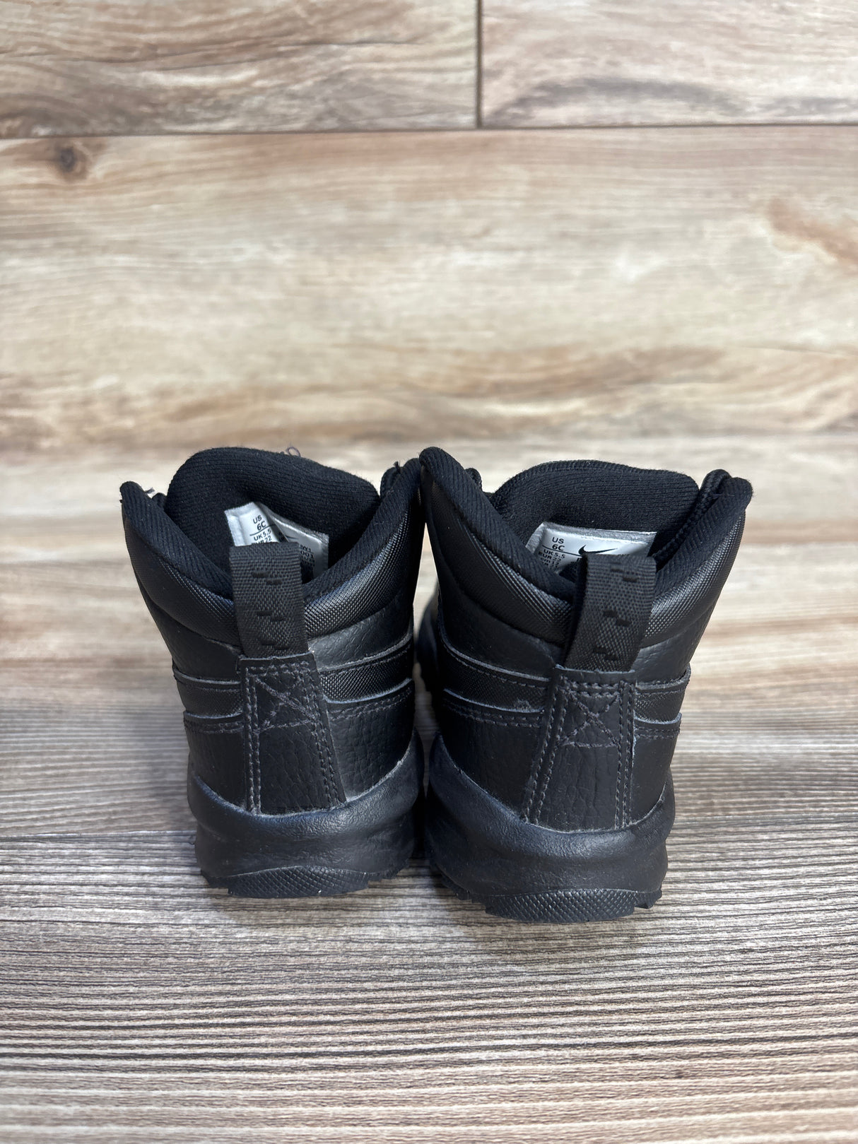 Nike Manoa Leather TD 'Triple Black' Sneakers sz 6c