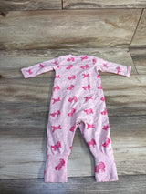 Monica + Andy Unicorn Print Snap Convertible Footie Pink sz 0-3m