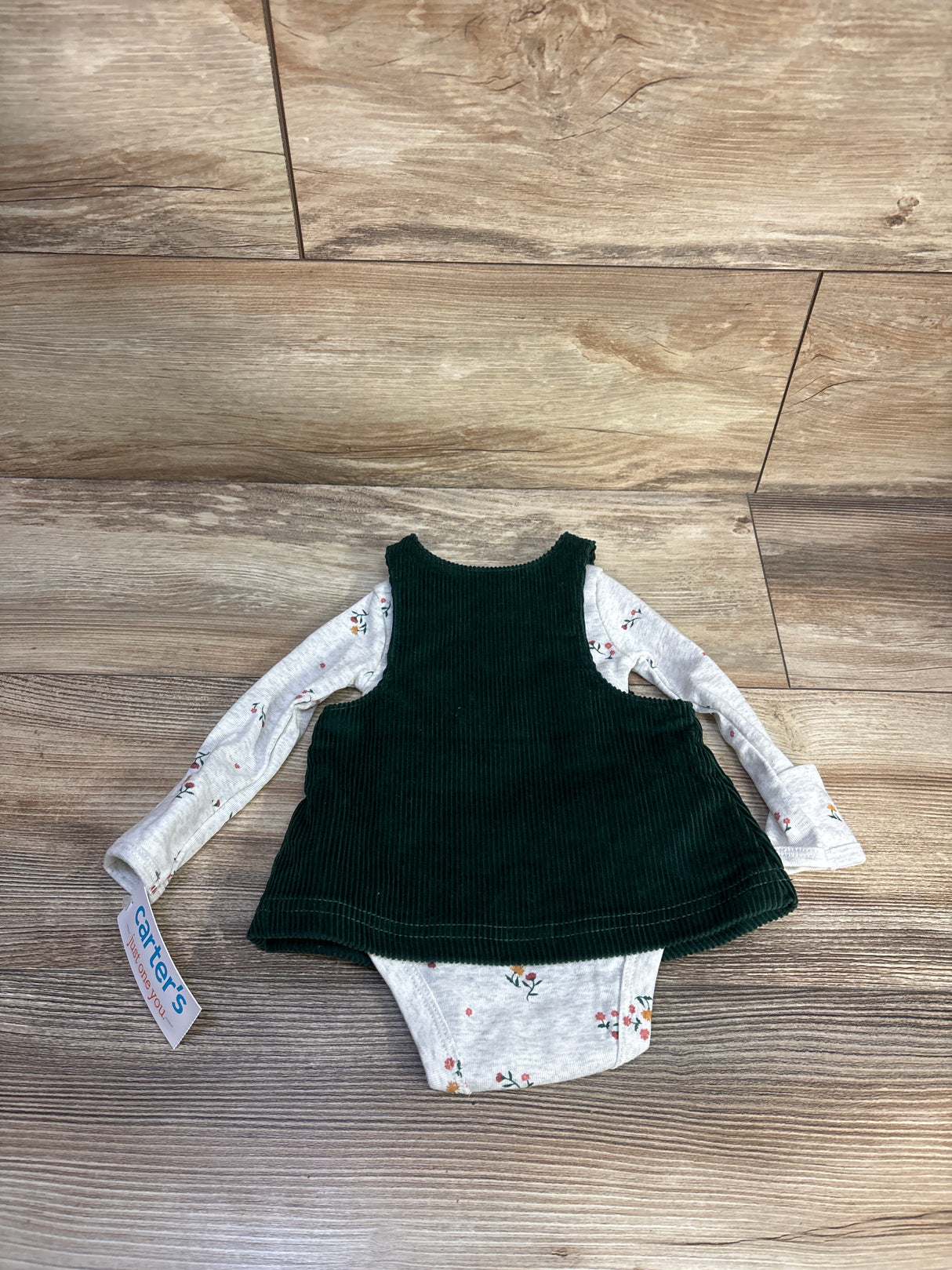 NEW Just One You 2pc Corduroy Skirtall & Bodysuit Set Grey sz 3m