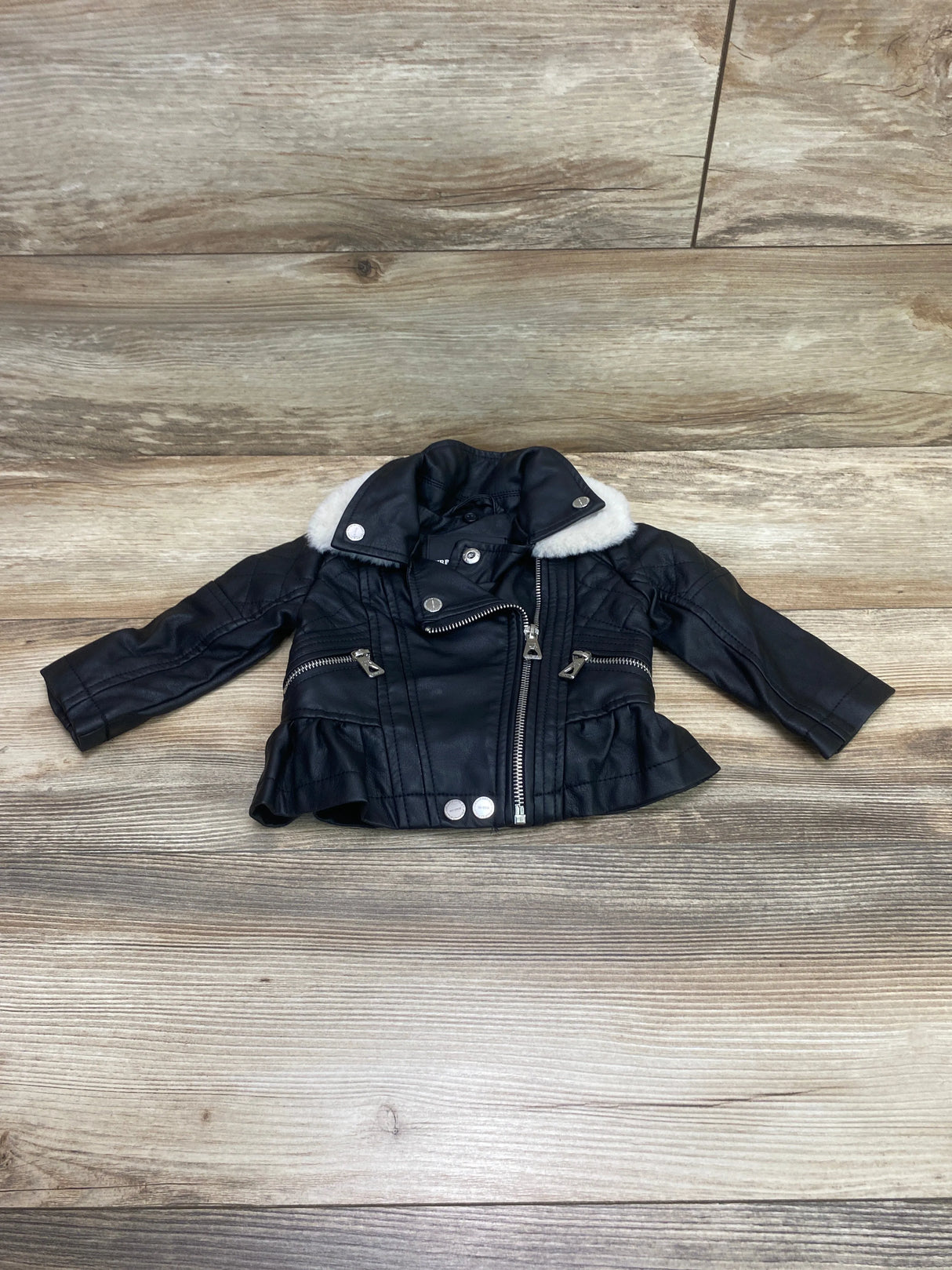 Urban Republic Faux Leather Jacket Black sz 6-9m