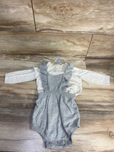 NEW Baby Gap 2pc Ruffled Romper & Shirt Set Taupe sz 12-18m