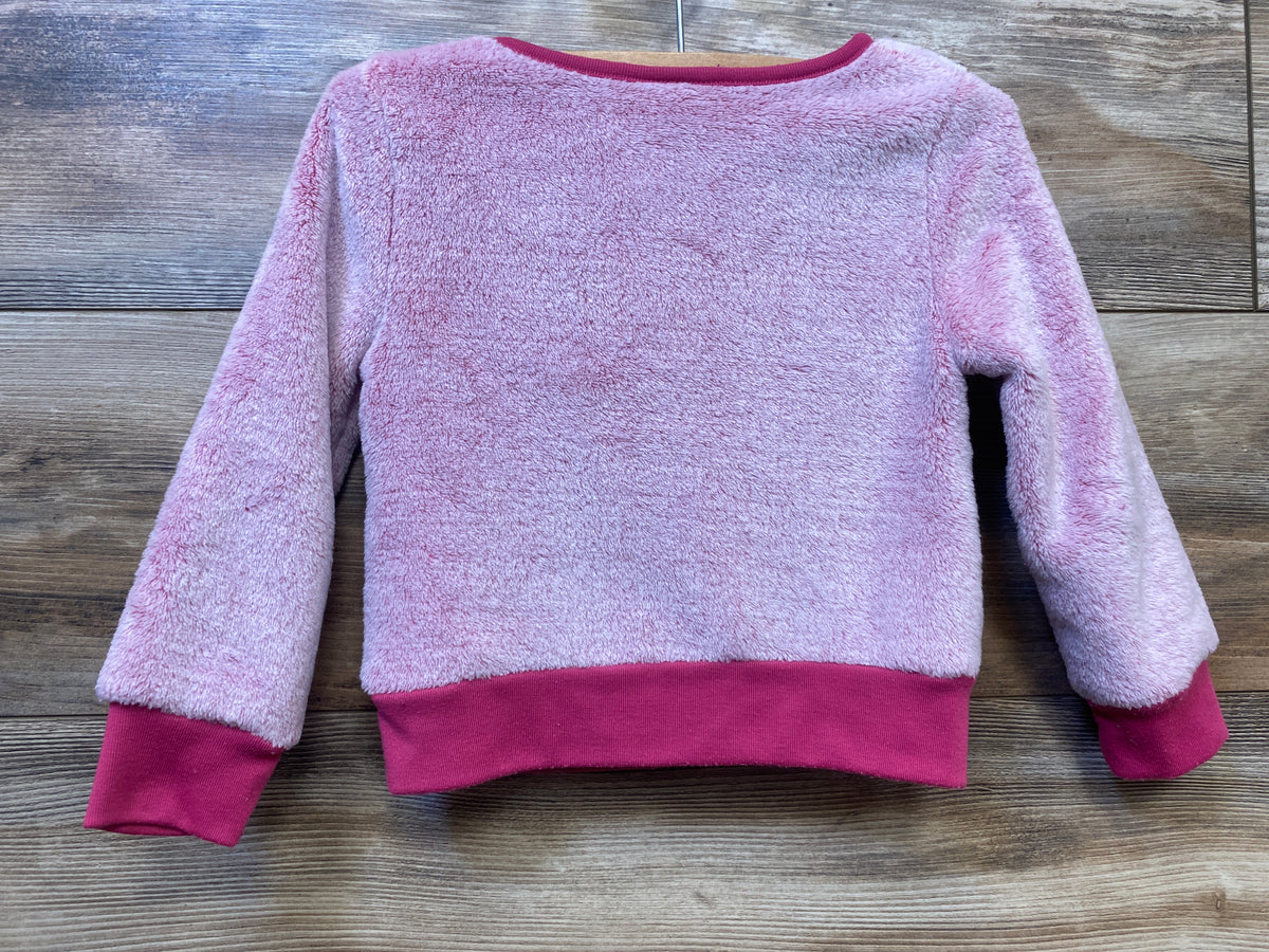 Disney Junior Minnie Mouse Plush Sweatshirt Pink sz 2T