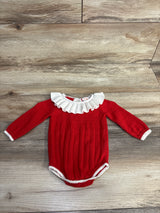 Cat & Jack Ruffle Sweater Romper Red sz Newborn